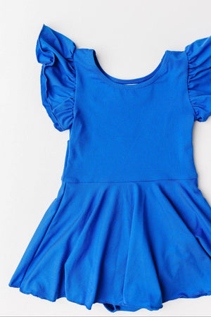 Royal Blue S/S Twirl Leotard-dogsvalley ®