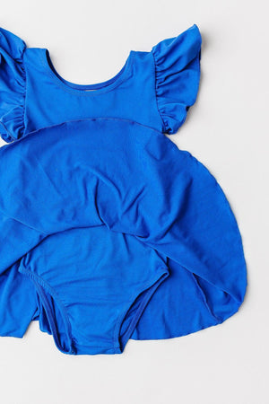 Royal Blue S/S Twirl Leotard-dogsvalley ®