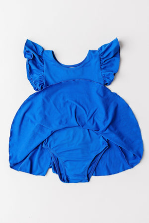 Royal Blue S/S Twirl Leotard-dogsvalley ®