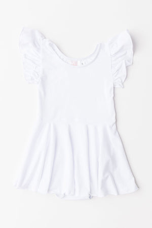 White S/S Twirl Leotard-dogsvalley ®