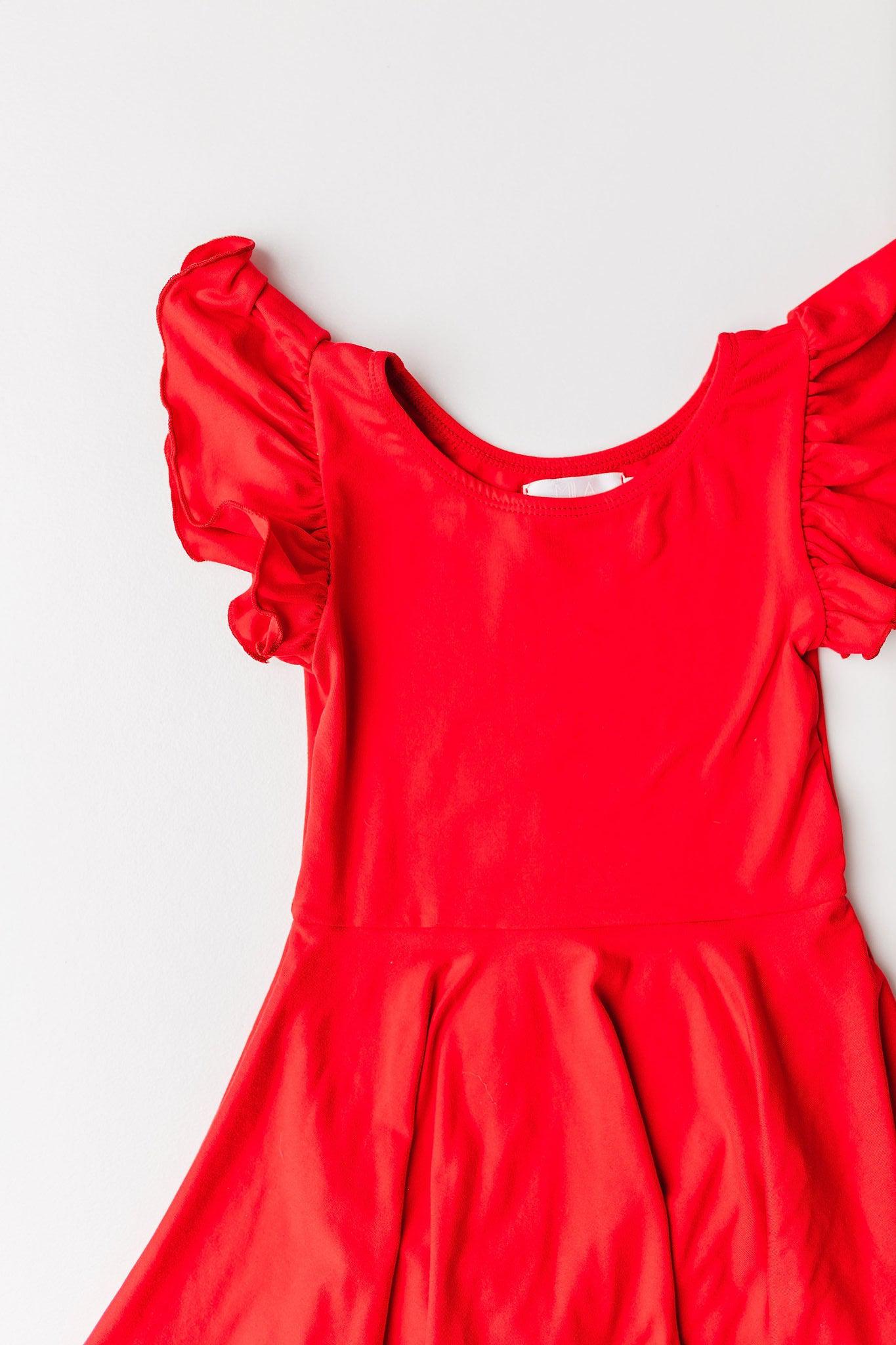 Red S/S Twirl Leotard-dogsvalley ®