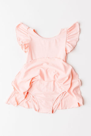 Peach S/S Twirl Leotard-dogsvalley ®