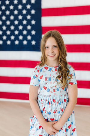 Proudly Patriotic S/S Pocket Twirl Dress-dogsvalley ®