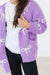 Lilac/Coconut Bow Cozy Cardigan-dogsvalley ®