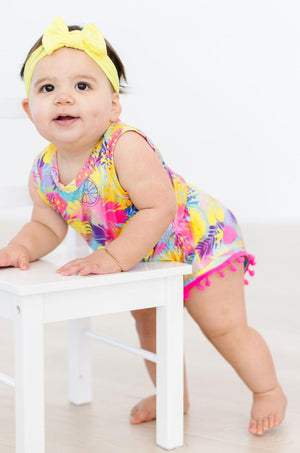 Tropical Glow Pom Pom Romper-dogsvalley ®