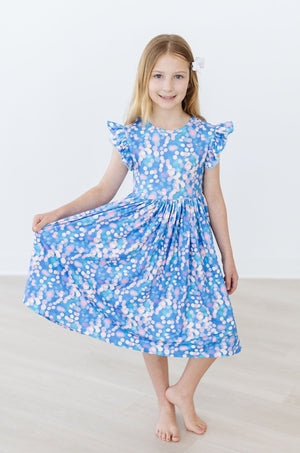 Shimmer & Shine Flutter Sleeve Twirl Dress-dogsvalley ®