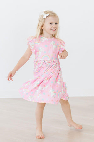 My Little Unicorn Flutter Sleeve Twirl Dress-dogsvalley ®