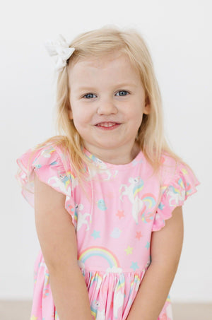 My Little Unicorn Flutter Sleeve Twirl Dress-dogsvalley ®