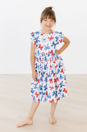 Born to Sparkle Flutter Sleeve Twirl Dress-dogsvalley ®