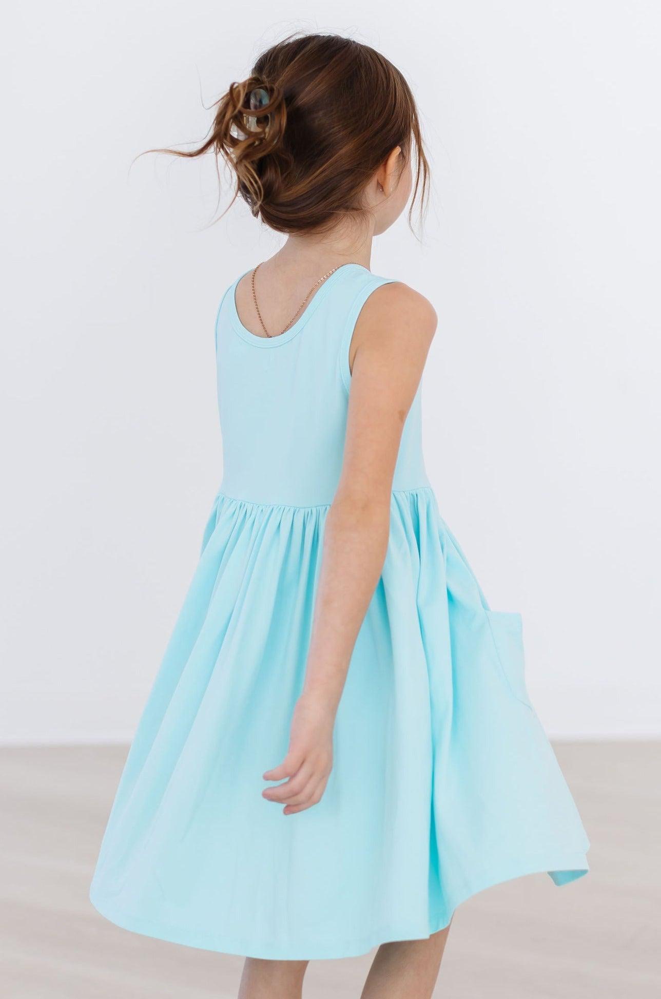 Aqua Tank Pocket Twirl Dress-dogsvalley ®