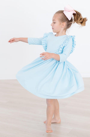 Bluebird 3/4 Ruffle Twirl Dress-dogsvalley ®