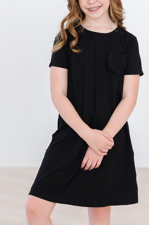 Black T-Shirt Dress-dogsvalley ®