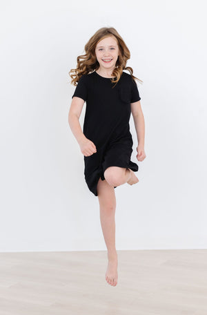 Black T-Shirt Dress-dogsvalley ®