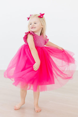 Hot Pink Shimmer Tutu Dress-dogsvalley ®