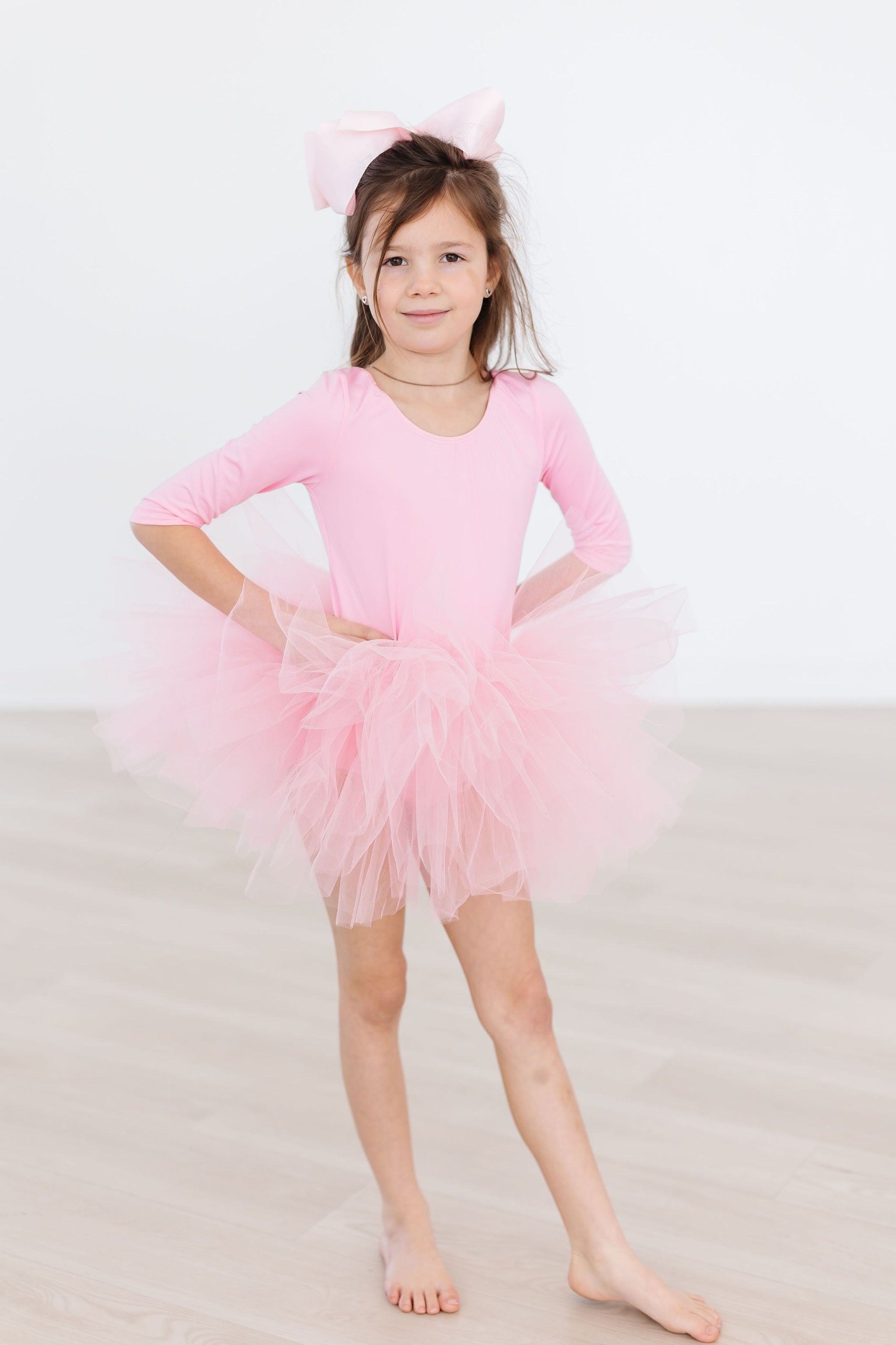 Bubblegum Pink 3/4 Tutu Leotard-dogsvalley ®