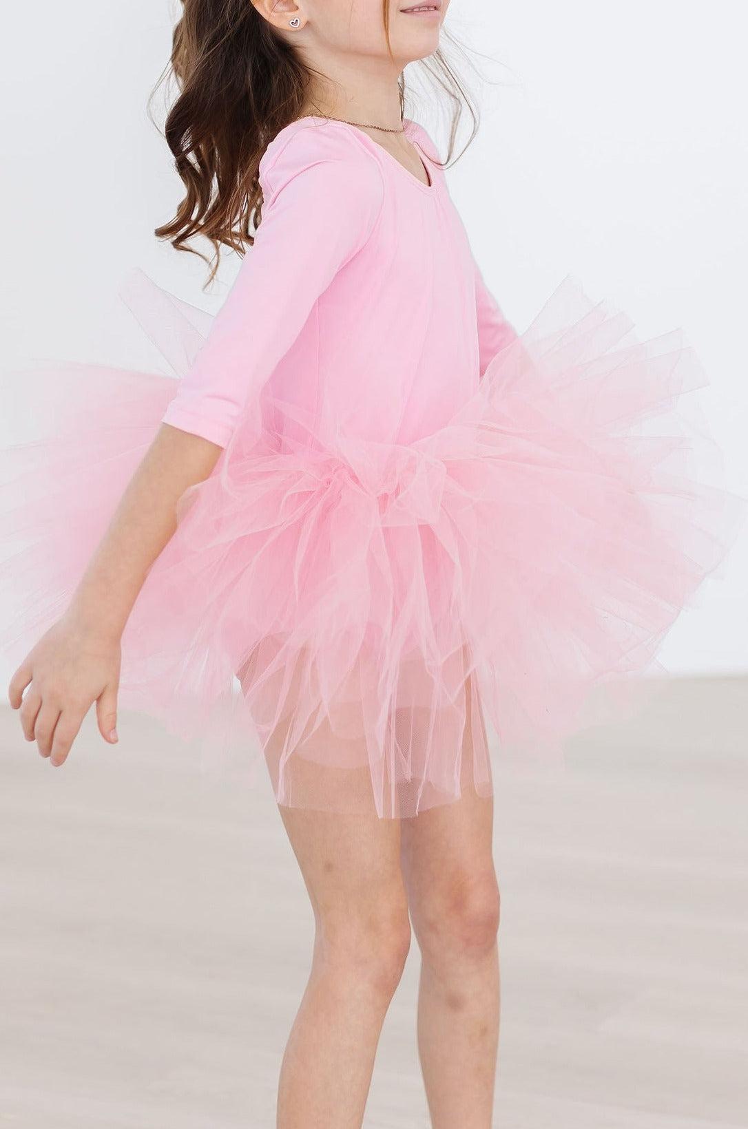 Bubblegum Pink 3/4 Tutu Leotard-dogsvalley ®