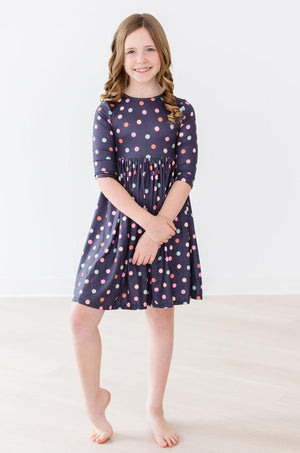 City Girl 3/4 Sleeve Twirl Dress-dogsvalley ®