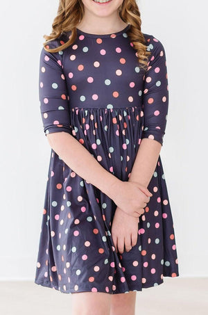 City Girl 3/4 Sleeve Twirl Dress-dogsvalley ®