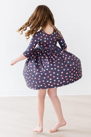 City Girl 3/4 Sleeve Twirl Dress-dogsvalley ®