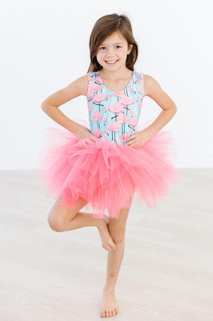 Pretty in Pink Flamingos Tank Tutu Leotard-dogsvalley ®