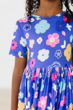 Floral Frenzy S/S Pocket Twirl Dress-dogsvalley ®