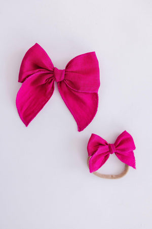 Classic Hair Bow - Fuchsia-dogsvalley ®