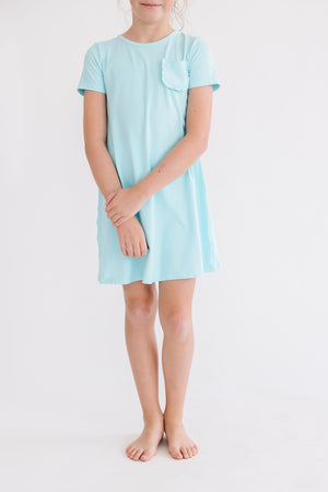 Aqua T-Shirt Dress-dogsvalley ®