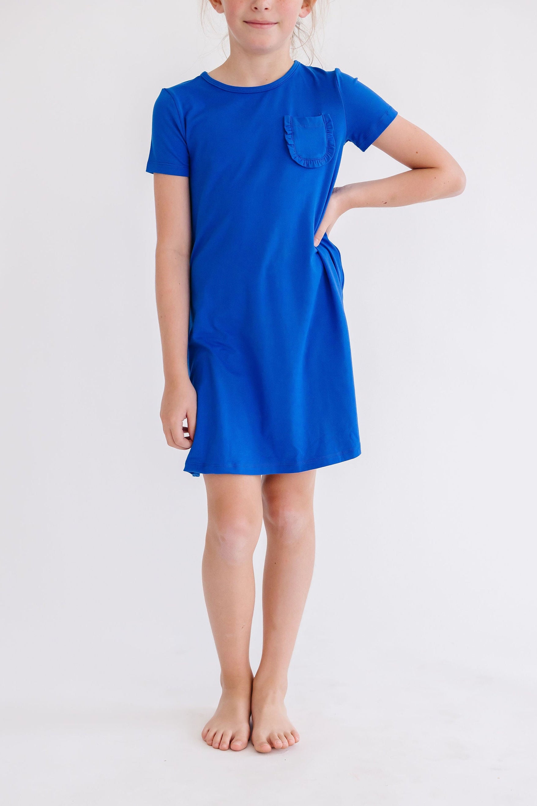 Royal Blue T-Shirt Dress-dogsvalley ®