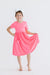 Neon Pink S/S Pocket Twirl Dress-dogsvalley ®