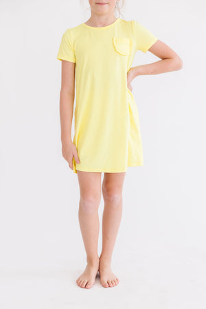 Yellow T-Shirt Dress-dogsvalley ®