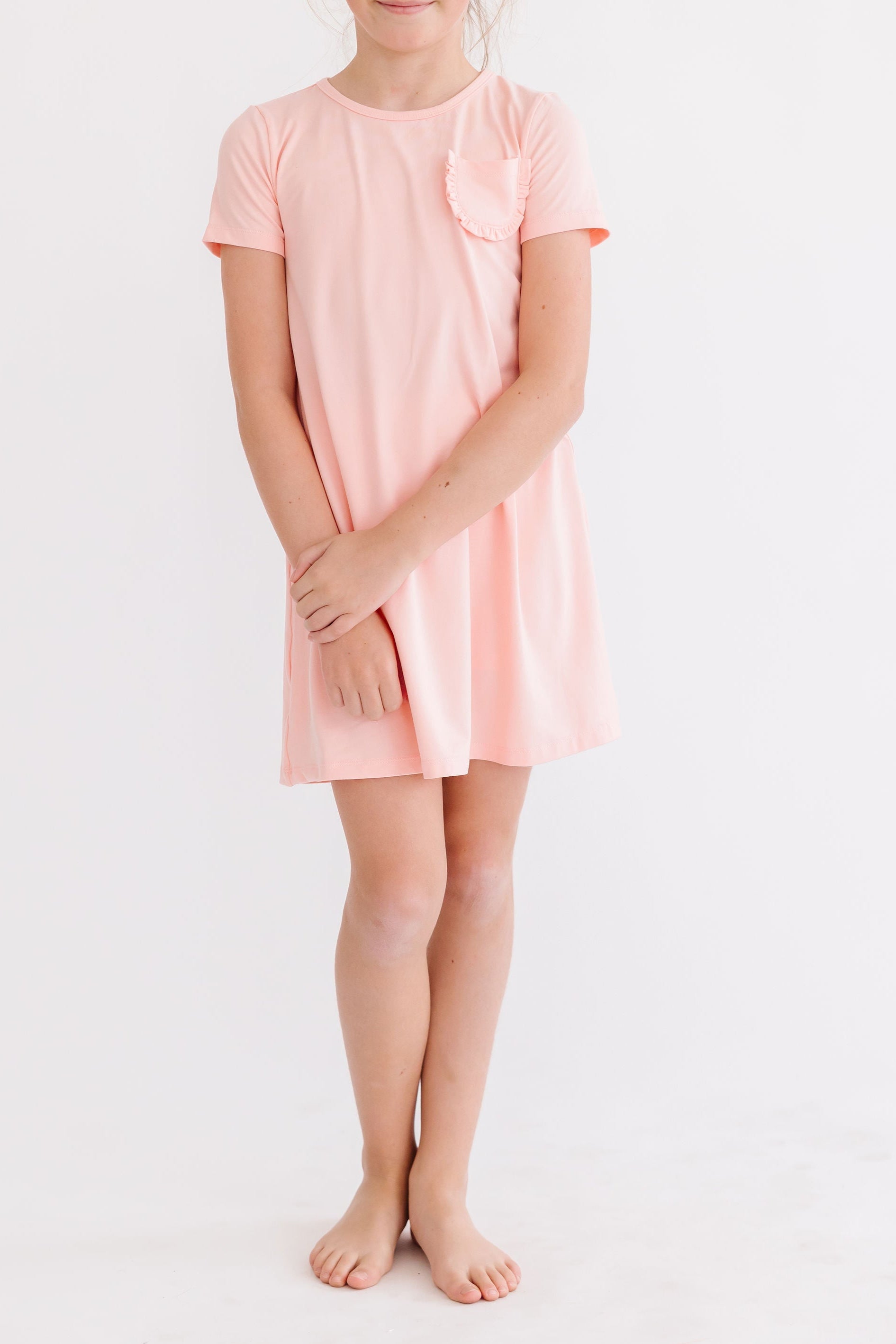 Peach T-Shirt Dress-dogsvalley ®