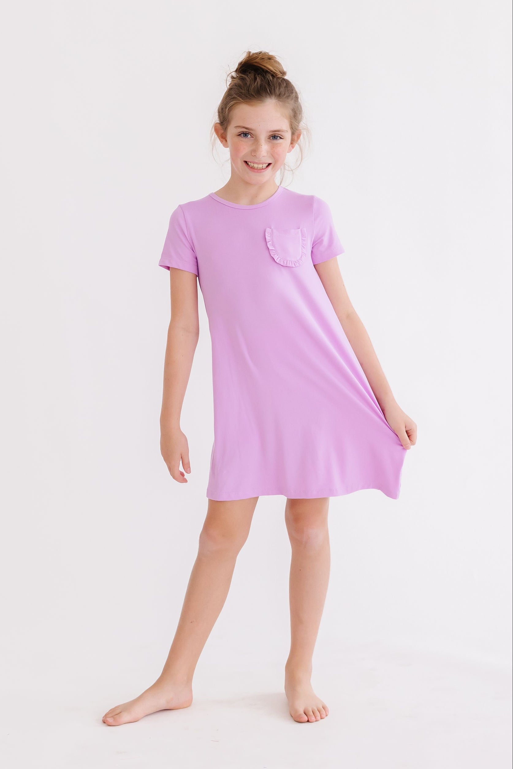 Bright Lilac T-Shirt Dress-dogsvalley ®