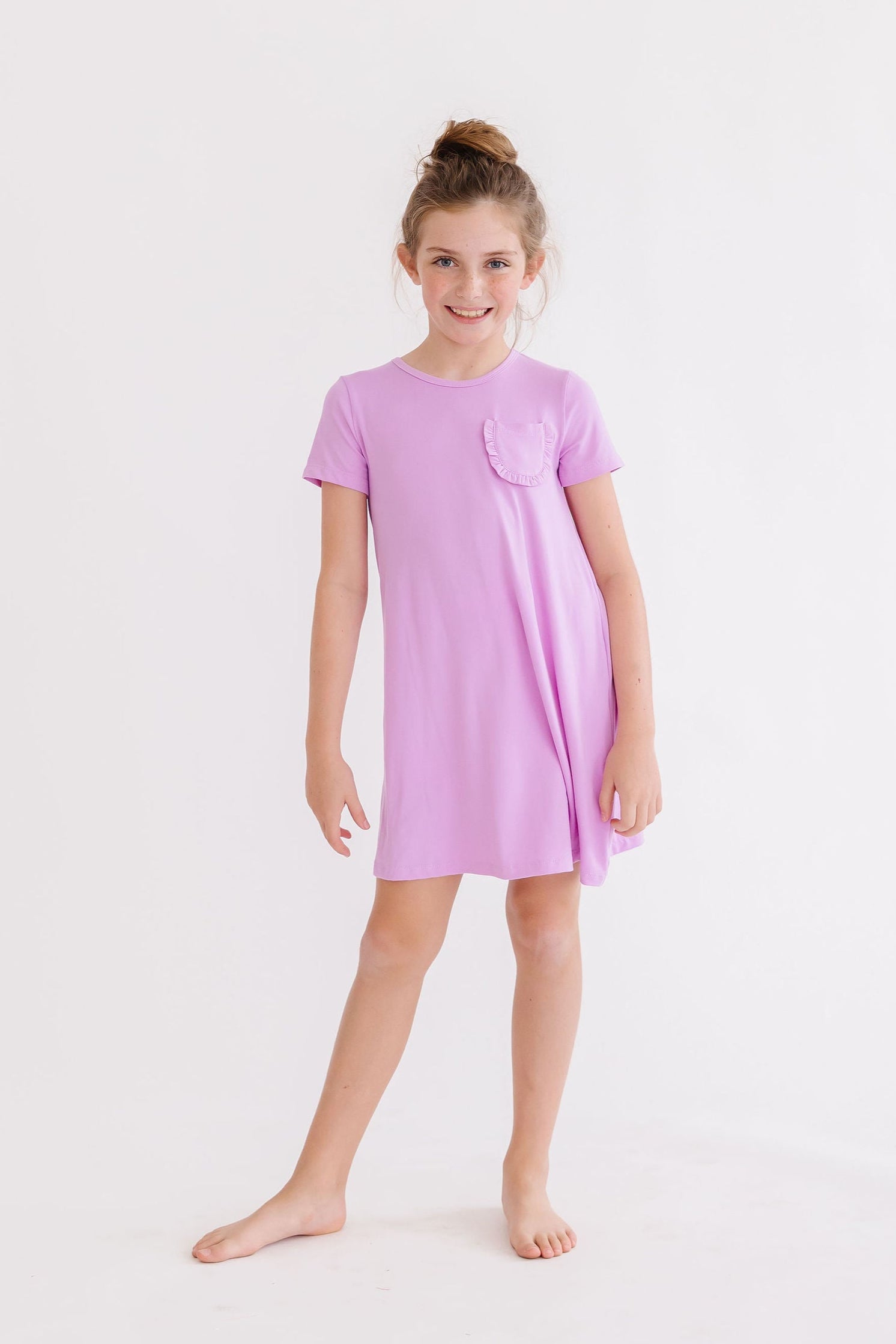 Bright Lilac T-Shirt Dress-dogsvalley ®