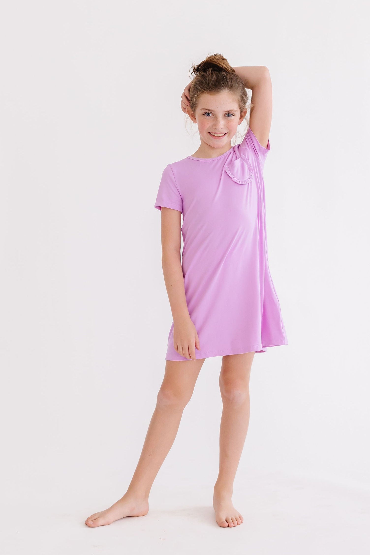 Bright Lilac T-Shirt Dress-dogsvalley ®