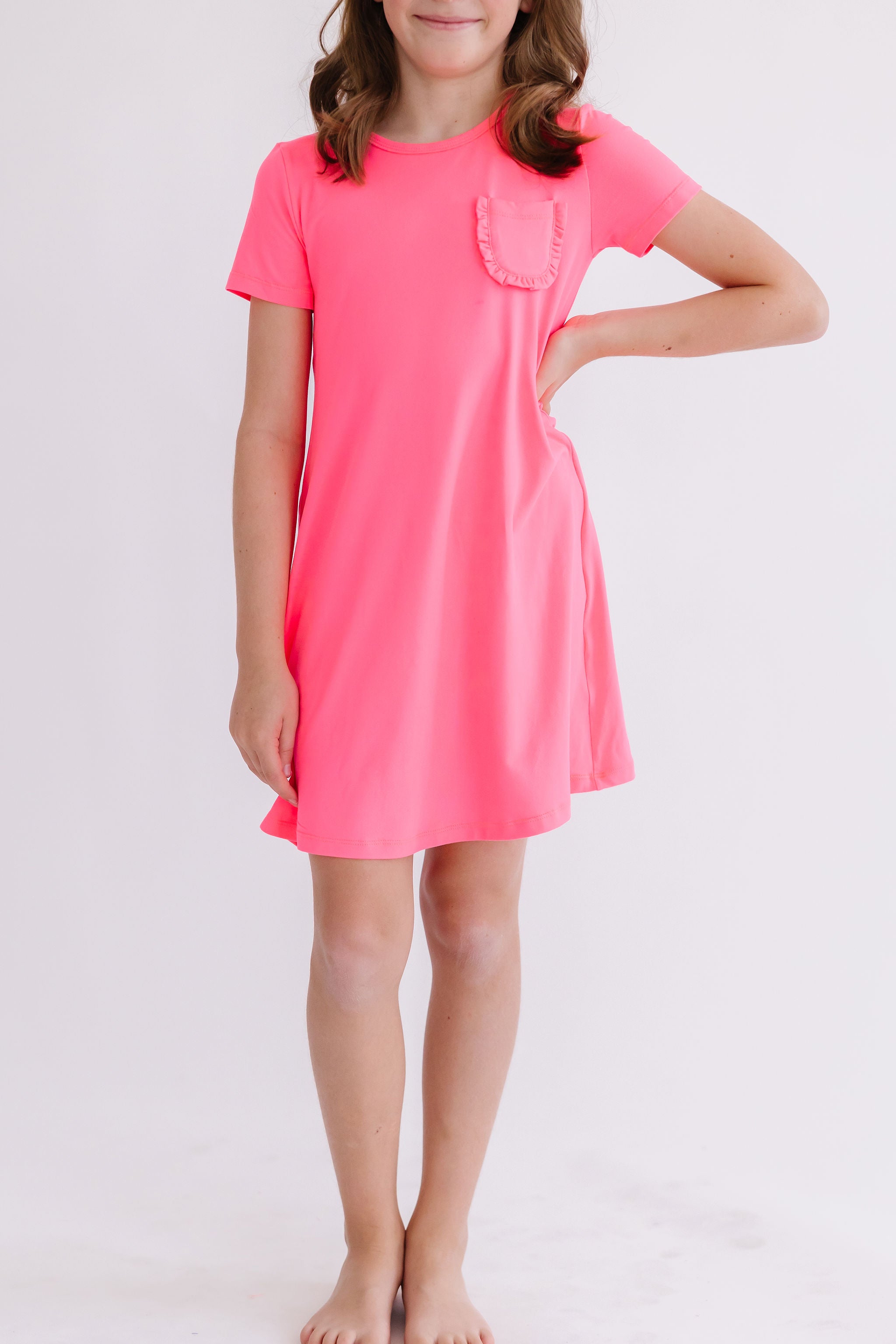 Neon Pink T-Shirt Dress-dogsvalley ®