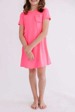 Neon Pink T-Shirt Dress-dogsvalley ®