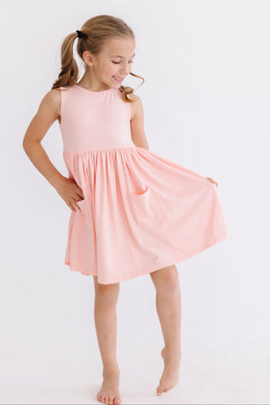 Peach Tank Pocket Twirl Dress-dogsvalley ®