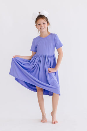 Periwinkle S/S Pocket Twirl Dress-dogsvalley ®