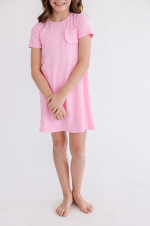 Bubblegum Pink T-Shirt Dress-dogsvalley ®