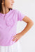 Bright Lilac Ruffle Pocket Tee-dogsvalley ®