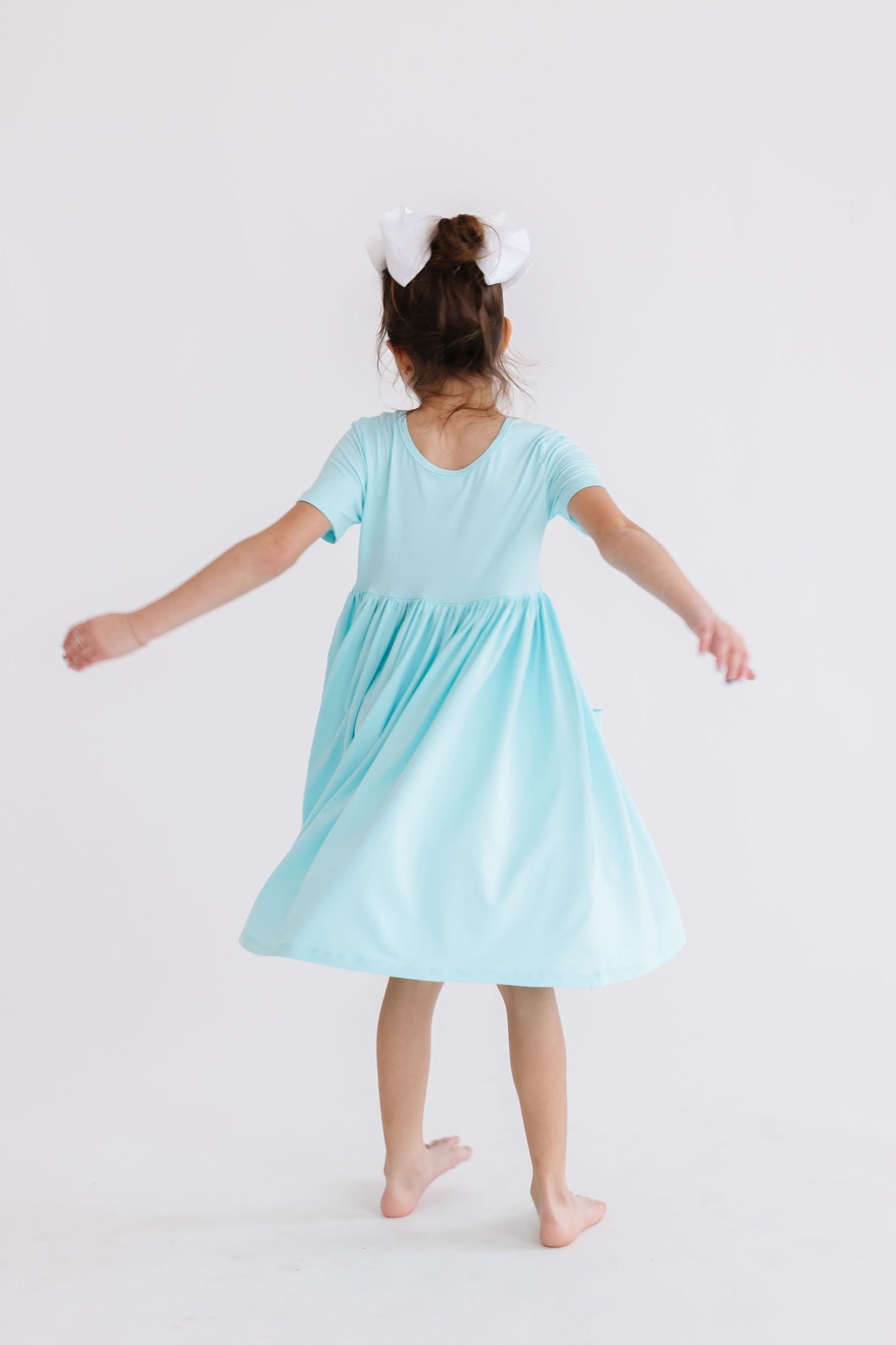 Aqua S/S Pocket Twirl Dress-dogsvalley ®