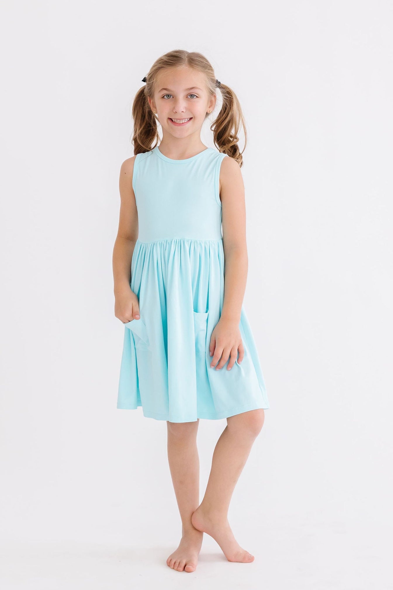 Aqua Tank Pocket Twirl Dress-dogsvalley ®