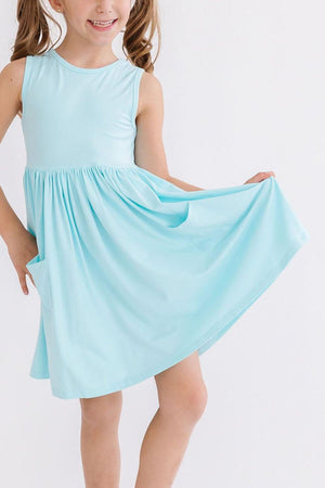 Aqua Tank Pocket Twirl Dress-dogsvalley ®