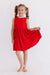 Red Tank Pocket Twirl Dress-dogsvalley ®