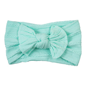 Mint Cable Knit Nylon Headwrap-dogsvalley ®