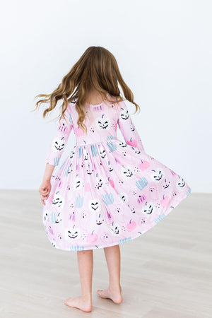 SALE Happy Haunting 3/4 Sleeve Pocket Twirl Dress-dogsvalley ®