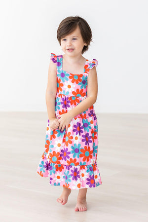 Retro Daydream Ruffle Maxi Dress-dogsvalley ®