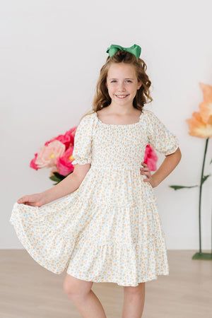 Marvelous Marigolds Smocked Ruffle Dress-dogsvalley ®