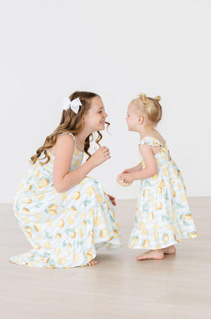 Lovely Lemons Ruffle Maxi Dress-dogsvalley ®