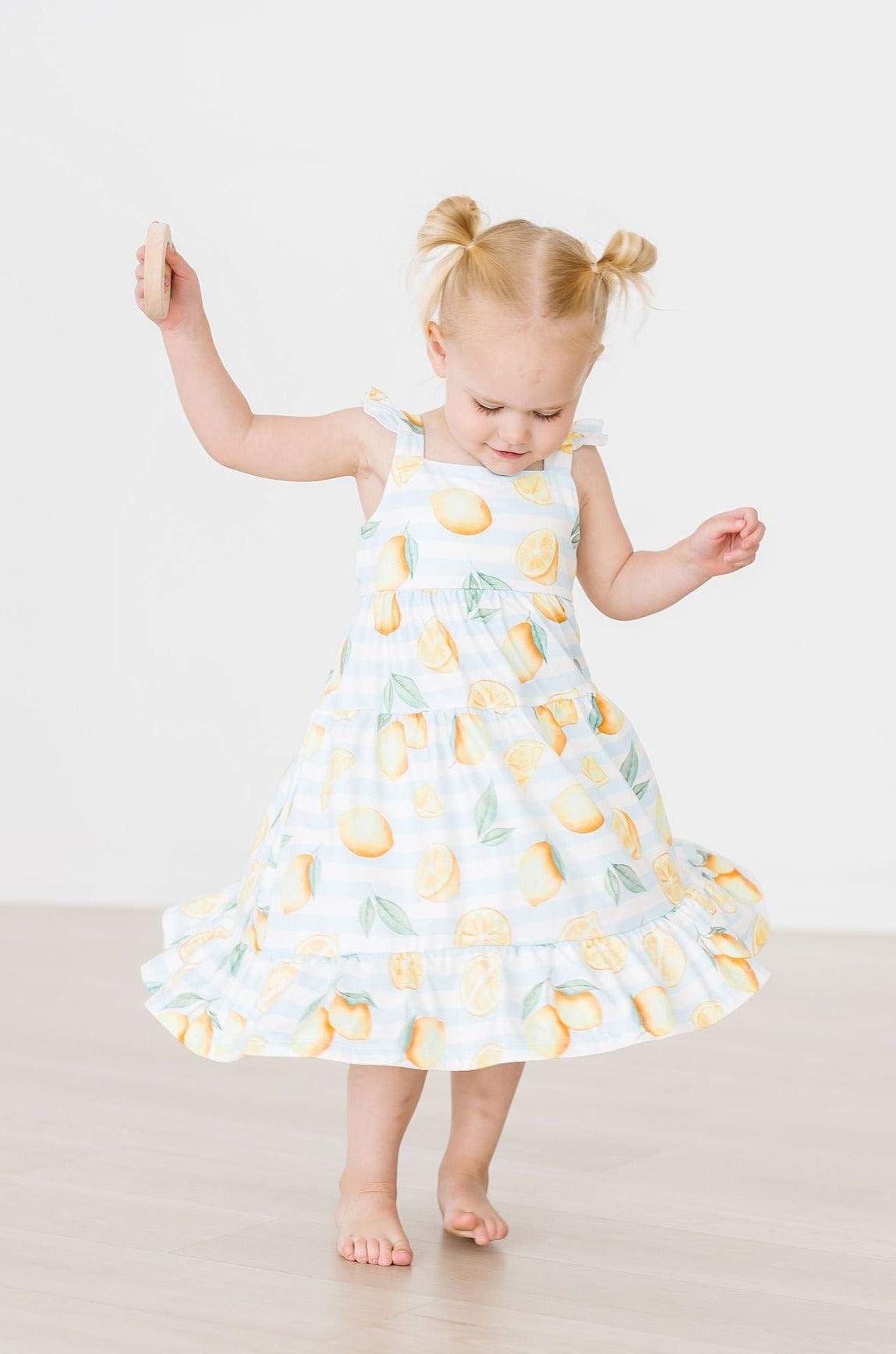 Lovely Lemons Ruffle Maxi Dress-dogsvalley ®